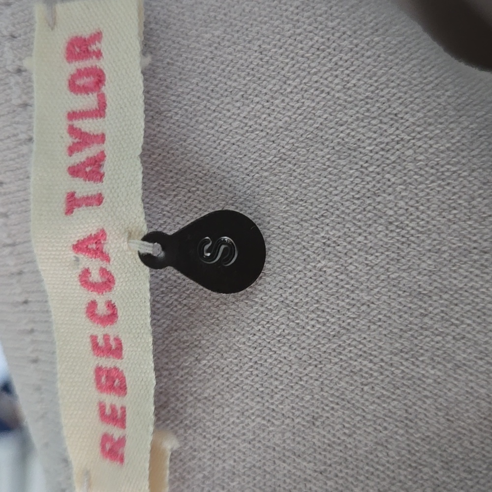 REBECCA TAYLOR Silk Pleated W/ Viscose Blend Top V Neck Midi Dress Gray Sz Small - Picture 11 of 13